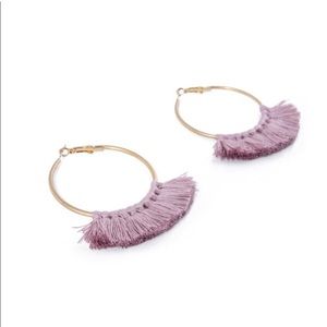 Fringe hoop earrings
